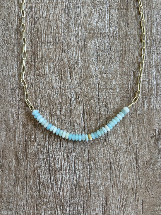 Jewelry - Aqua Bead Chain Necklace